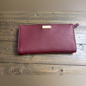 Kate Spade Burgundy Bi-Fold Wallet